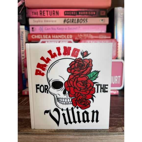 Match Storage Box Book Theme "Falling For The Villian" Matchbox | Holds 4" Match - Picture 1 of 5